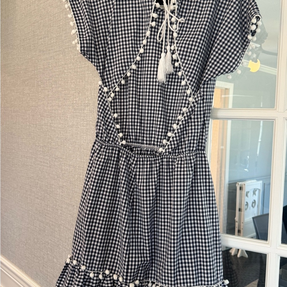 Peixoto Nissi Dress- Navy Blue Gingham - Picture 3 of 3